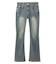 LOW RISE FLARE SKINNY DENIM PANTS