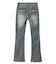 LOW RISE FLARE SKINNY DENIM PANTS