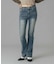 LOW RISE FLARE SKINNY DENIM PANTS