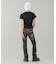 LOW RISE FLARE SKINNY DENIM PANTS