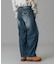 LOGO PATCH WIDE TAPERED DENIM PANTS