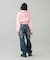 LOGO PATCH WIDE TAPERED DENIM PANTS
