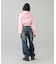 LOGO PATCH WIDE TAPERED DENIM PANTS