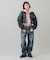 LOGO PATCH WIDE TAPERED DENIM PANTS