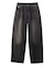 LOGO PATCH WIDE TAPERED DENIM PANTS