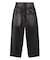 LOGO PATCH WIDE TAPERED DENIM PANTS