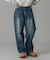 LOGO PATCH WIDE TAPERED DENIM PANTS
