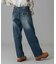LOGO PATCH WIDE TAPERED DENIM PANTS