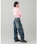 LOGO PATCH WIDE TAPERED DENIM PANTS