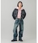 LOGO PATCH WIDE TAPERED DENIM PANTS