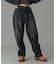 LOGO PATCH WIDE TAPERED DENIM PANTS