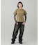 LOGO PATCH WIDE TAPERED DENIM PANTS