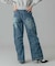 LOW RISE CARGO POCKET DENIM PANTS