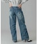 LOW RISE CARGO POCKET DENIM PANTS