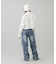 LOW RISE CARGO POCKET DENIM PANTS