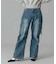 LOW RISE CARGO POCKET DENIM PANTS