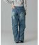 LOW RISE CARGO POCKET DENIM PANTS