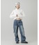 LOW RISE CARGO POCKET DENIM PANTS