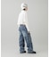 LOW RISE CARGO POCKET DENIM PANTS