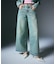 LOW RISE OVERDYED DENIM PANTS