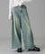 LOW RISE OVERDYED DENIM PANTS