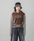 STRIPED SLEEVE COMPACT HOODED TOP