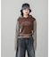 STRIPED SLEEVE COMPACT HOODED TOP