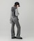 STRIPED SLEEVE COMPACT HOODED TOP