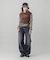 STRIPED SLEEVE COMPACT HOODED TOP