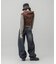 STRIPED SLEEVE COMPACT HOODED TOP