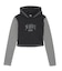 STRIPED SLEEVE COMPACT HOODED TOP