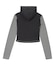 STRIPED SLEEVE COMPACT HOODED TOP