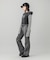 STRIPED SLEEVE COMPACT HOODED TOP