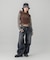 STRIPED SLEEVE COMPACT HOODED TOP