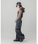STRIPED SLEEVE COMPACT HOODED TOP