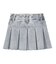 BOX PLEAT DENIM MINI SKIRT