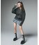 BOX PLEAT DENIM MINI SKIRT
