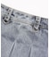 BOX PLEAT DENIM MINI SKIRT
