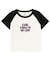 SPRAY AND EMBROIDERY LOGO RAGLAN S/S BABY TEE