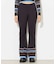 PARTIAL STRIPE KNIT PANTS