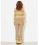 PARTIAL STRIPE KNIT PANTS