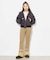 PARTIAL STRIPE KNIT PANTS