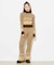 PARTIAL STRIPE KNIT PANTS