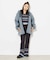 PARTIAL STRIPE KNIT PANTS
