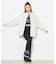 PARTIAL STRIPE KNIT PANTS