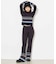 PARTIAL STRIPE KNIT PANTS