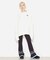 PARTIAL STRIPE KNIT PANTS