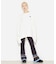 PARTIAL STRIPE KNIT PANTS