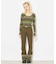PARTIAL STRIPE KNIT PANTS