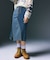 LACE UP DENIM SKIRT